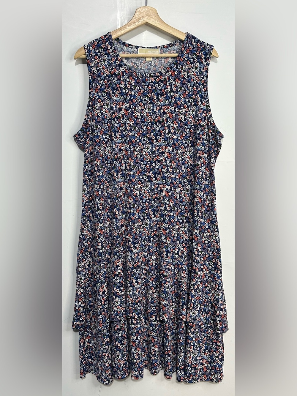 MICHAEL Michael Kors Floral Tiered Sleeveless Dress 2X